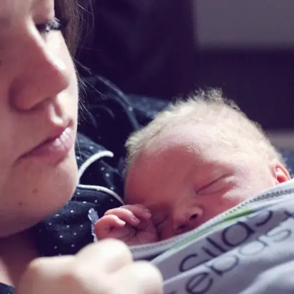 mom and baby